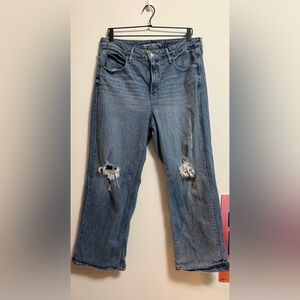 Old Navy Blue Distressed Boyfriend Jeans